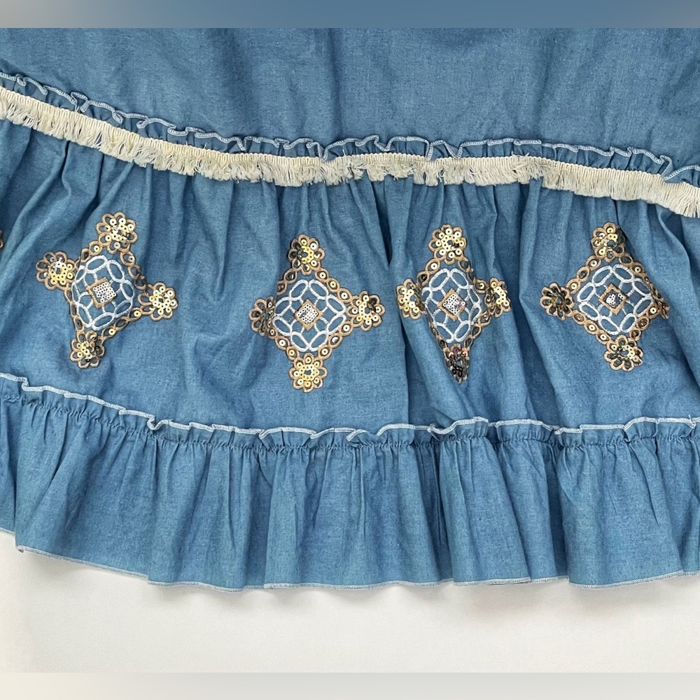 Women’s Maxi skirt with gold detail - Picture 4 of 5